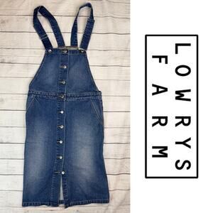 Lowrys Farm NEW Denim Overall Button Front Dress / Skirt Size Medium